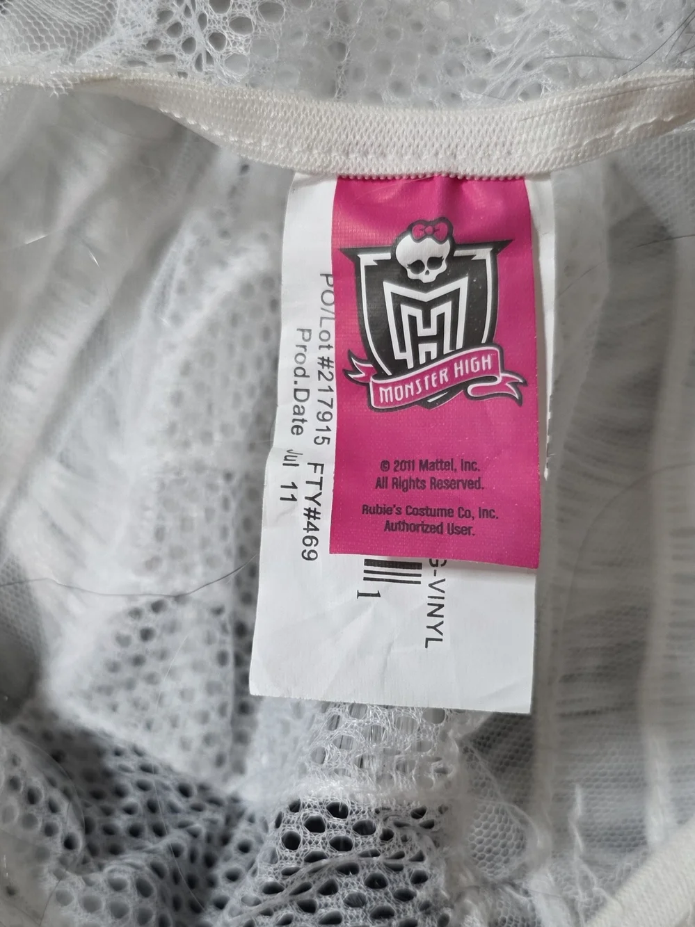 Rubie's Monster High Frankie Stein Full Costume Set w/Wig Girl's Size L Gen 1
